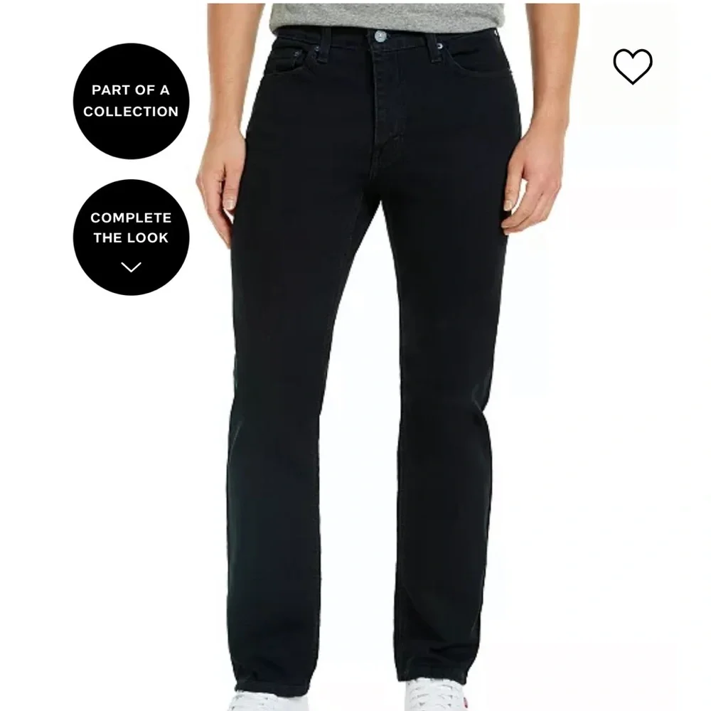 Levi's 541 Athletic Fit All Season Black Denim Jeans 42 X 30